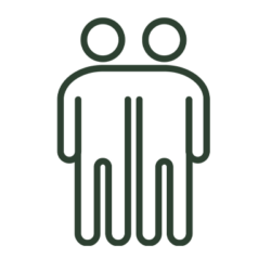 Icon - illustration of two figures hugging