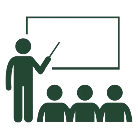 Icon - a teacher presenting to a class