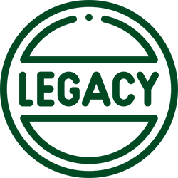 Icon - The word Legacy inside a circle